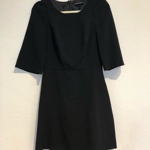 Black halo half sleeve mini dress